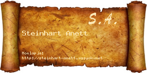 Steinhart Anett névjegykártya