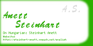 anett steinhart business card